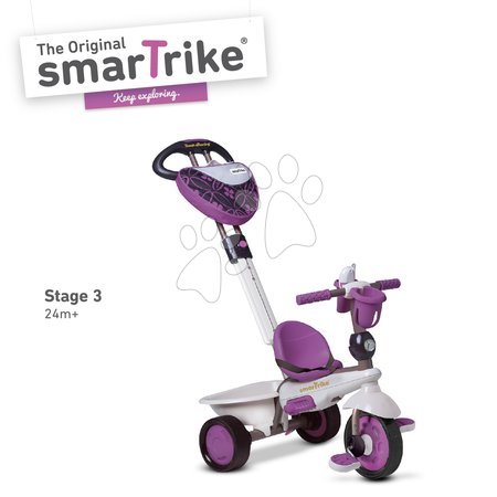 Tříkolky od 10 měsíců - Tříkolka Dream Team Purple Touch Steering 4v1 smarTrike - 3