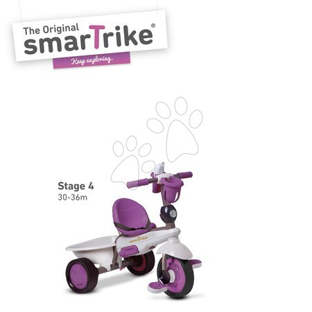 Tříkolky od 10 měsíců - Tříkolka Dream Team Purple Touch Steering 4v1 smarTrike - 5