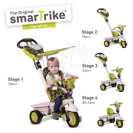 Tříkolky od 10 měsíců - Tříkolka Dream Team Green Touch Steering 4v1 smarTrike - 6