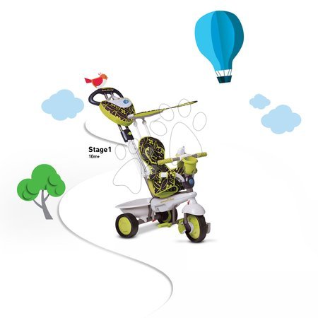 Tříkolky od 10 měsíců - Tříkolka Dream Team Green Touch Steering 4v1 smarTrike - 7