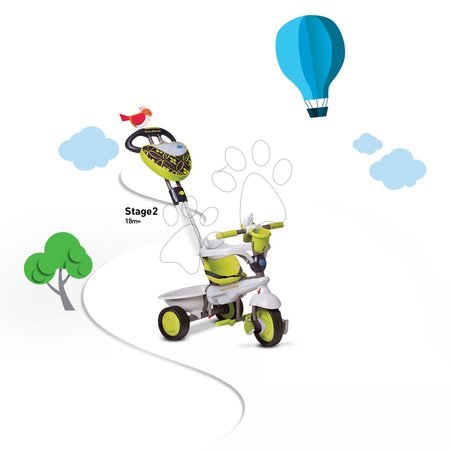Tříkolky od 10 měsíců - Tříkolka Dream Team Green Touch Steering 4v1 smarTrike - 8