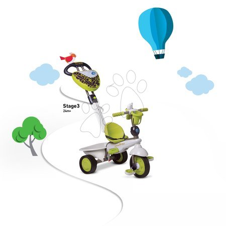 Tříkolky od 10 měsíců - Tříkolka Dream Team Green Touch Steering 4v1 smarTrike - 10