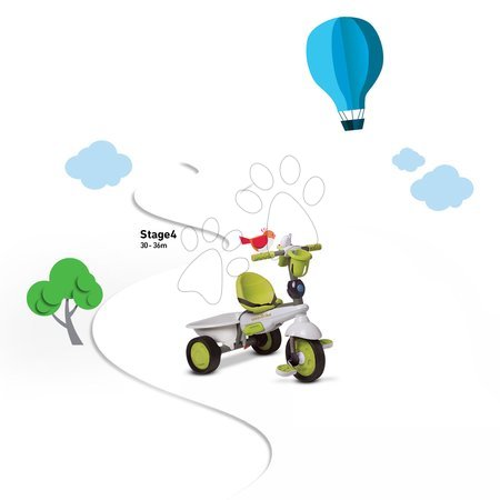Tříkolky od 10 měsíců - Tříkolka Dream Team Green Touch Steering 4v1 smarTrike - 9