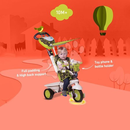 Tříkolky od 10 měsíců - Tříkolka Dream Team Green Touch Steering 4v1 smarTrike - 11