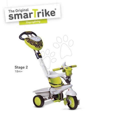 Tříkolky od 10 měsíců - Tříkolka Dream Team Green Touch Steering 4v1 smarTrike - 2