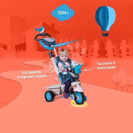 Tříkolky od 10 měsíců - Tříkolka Dream Team Blue Touch Steering 4v1 smarTrike - 11