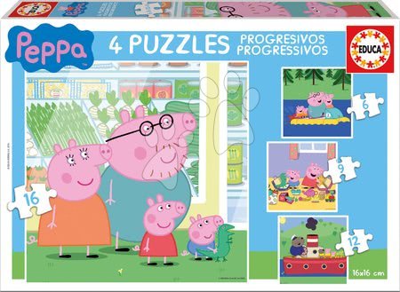 Progresivní dětské puzzle - Puzzle Peppa Pig Educa