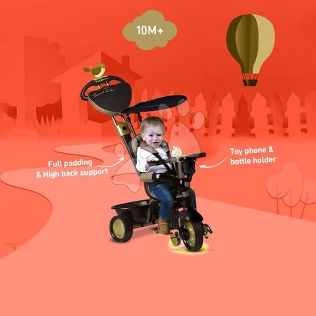 Trojkolky od 10 mesiacov - Trojkolka Dream Team Gold Touch Steering 4v1 smarTrike - 4