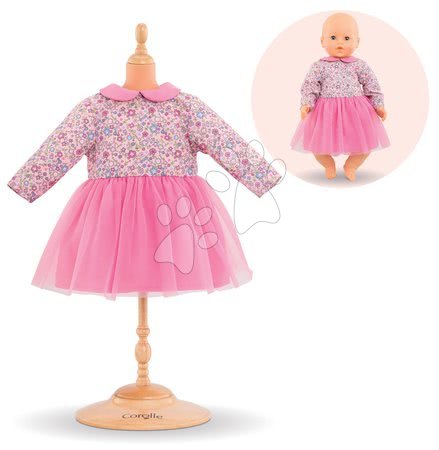 Kleidung für Puppen - Kleider Dress Long Sleevers Pink Mon Grand Poupon Corolle