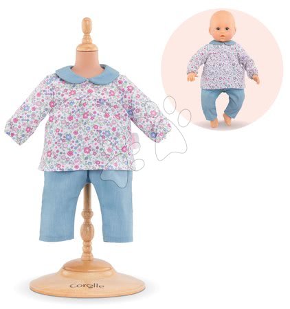 Kleidung für Puppen - Kleider Blouse Flower& Pants Mon Grand Poupon Corolle