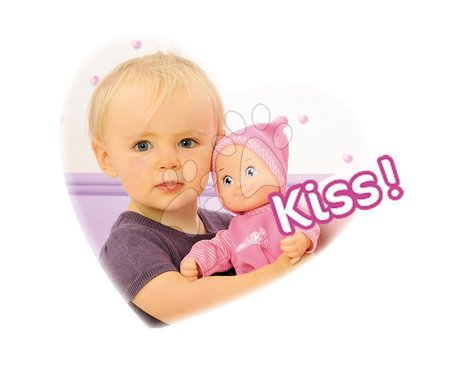 Igrače dojenčki od 9. meseca - Dojenček z zvokom MiniKiss Smoby 27 cm rožnat od 12 mes_1