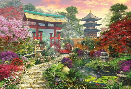 Puzzle 3000-dijelne - EDUCA 16019 Puzzle Genuine Japan Garden, 3000 ks - 1