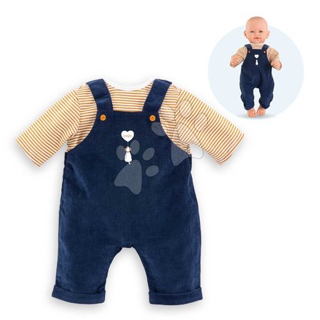 Puppenbekleidung - T-Shirt und Overall für die Puppe: T-shirt & Navy Blue Overall Mon Grand Poupon Corolle - 2