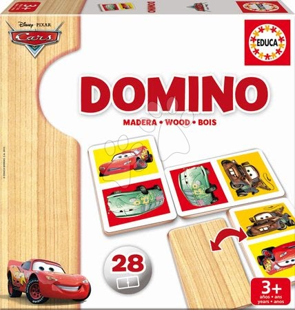 Domino a Lotto - Dřevěné domino Auta Educa - 2