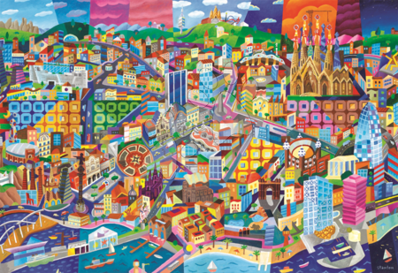1500 darabos puzzle - Puzzle Barcelona, Philip Stanton Educa - 1