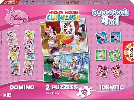 Progresivní dětské puzzle - Puzzle Minnie Mouse SuperPack 4 v 1 Educa - 1