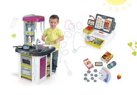 Kuchyňky pro děti sety - Set kuchyňka Tefal Studio BBQ Bublinky Smoby - 30
