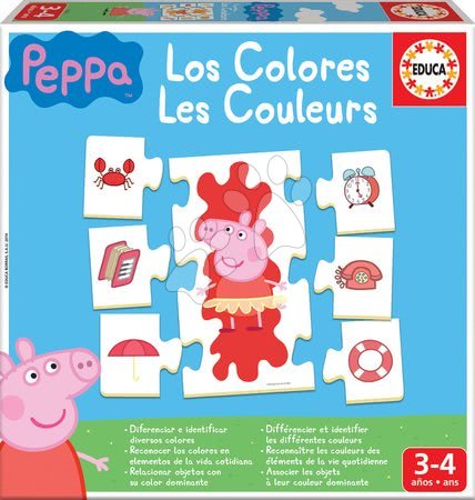 Spoločenské hry - Náučná hra Učíme sa Farby Peppa Pig Educa