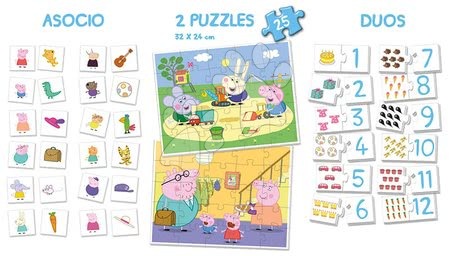 Peppa Pig - Puzzle domino a pexeso Peppa Pig Disney Superpack 4v1 Educa_1