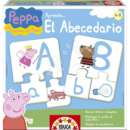 Družabne igre za otroke - Poučna igra Učimo se ABC Peppa Pig Educa_1