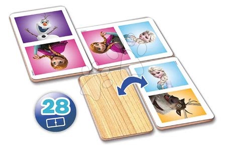Domino a Lotto - Dřevěné domino Frozen Educa - 1
