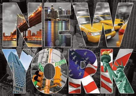 Puzzle 1000 dílků - Puzzle Genuine New York Collage Educa - 1