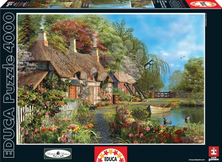 Puzzle 4000 – 8000 dílků - Puzzle Riverside Home In Bloom Educa - 2
