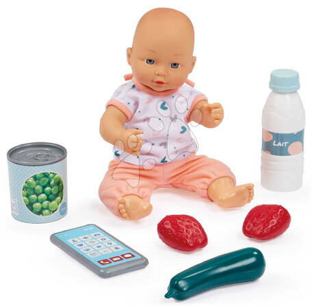 Obchody pre deti - Nákupný vozík s 30 cm bábikou Trolley Doll Vert Azur Écoiffier - 3