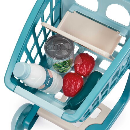 Detské kuchynky - Nákupný vozík s 30 cm bábikou Trolley Doll Vert Azur Écoiffier_1