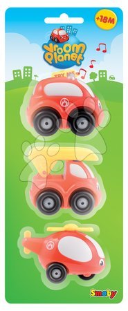 Staré položky - Sada 3 hasičských autíček Vroom Planet Smoby - 3