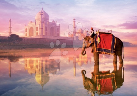 Puzzle 1000 dílků - Puzzle Genuine Elephant at Taj Mahal Educa - 1