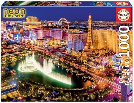 Svietiace puzzle  - Puzzle Neon Series, Neon Las Vegas Educa