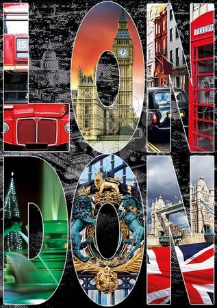Puzzle 1000 dílků - Puzzle City collages, London Educa - 1