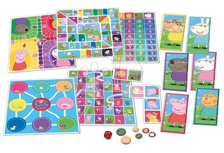 Gry w językach obcych - Gry towarzyskie Peppa Pig 8w1 Special set Educa - 1