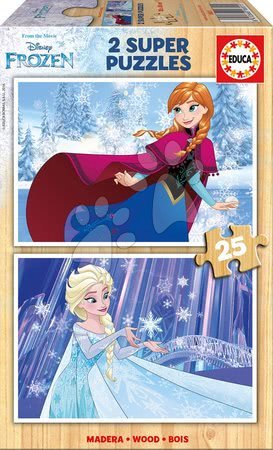 Puzzle și jocuri de societate - Puzzle din lemn Frozen Educa