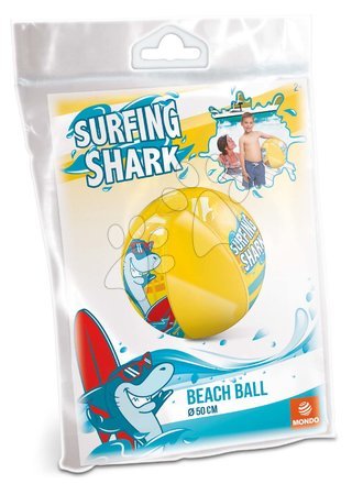 Nafukovací míče k vodě - Nafukovací plážový míč Surfing Shark Mondo_1