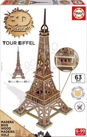 Puzzle 3D - Puzzle 3D Monument Tour Eiffel Educa - 1