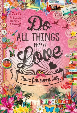 Puzzle 500 dílků - Puzzle Gingerbread Do all the things with Love Educa - 1