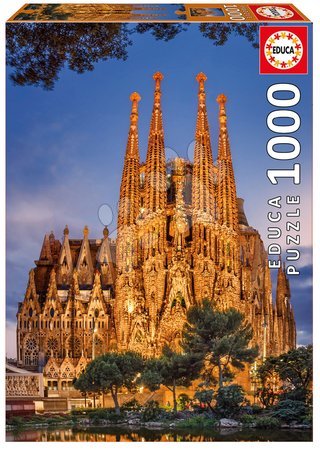 Puzzle - Puzzle Genuine Sagrada Familia Educa 1000 dielov + FIX puzzle lepidlo EDU17097