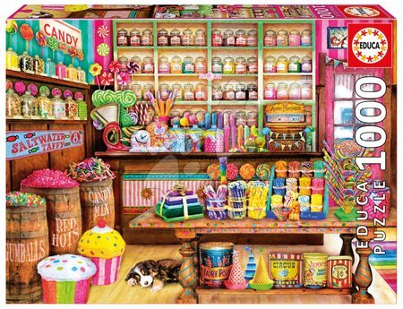 Igračke za sve od 10 godina - Puzzle Genuine Candy shop Educa 1000 dielov + FIX puzzle lepidlo EDU17104