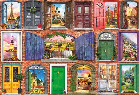 Puzzle 1500 dílků - Puzzle Genuine Doors of Europe Educa - 1