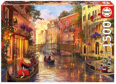 Hračky pre všetkých od 10 rokov - Puzzle Genuine Sunset in Venice Educa