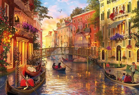 Puzzle a spoločenské hry - Puzzle Genuine Sunset in Venice Educa_1
