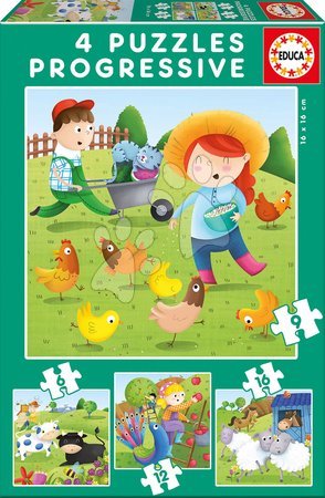 Gyerek puzzle - Puzzle Farmon élő állatok Educa