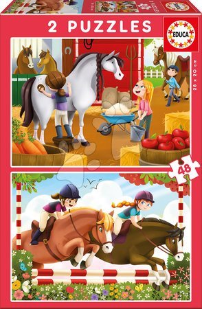Puzzle a spoločenské hry - Rozprávkové puzzle Preteky koníkov Educa