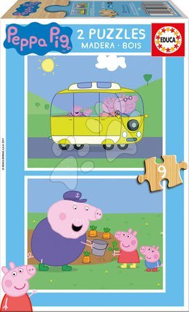 Drevené Disney puzzle - Drevené puzzle Peppa Pig Educa