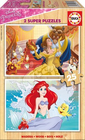 Jucării pentru copilași de la 3 la 6 ani - Puzzle din lemn Prinţese Disney Educa