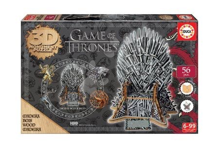 Puzzle 3D - 3D Monument puzzle fából Iron Throne Educa - 1