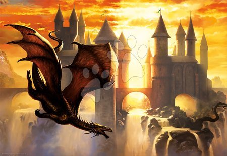Puzzle 1000 dielne - Puzzle Ciruelo Sunset Dragon Educa - 1