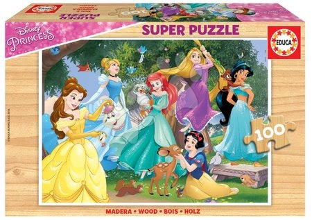 Prinţese Disney - Puzzle din lemn Prinţese Disney Educa